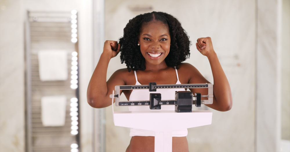 woman weight loss goal